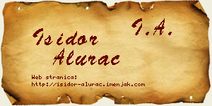 Isidor Alurac vizit kartica